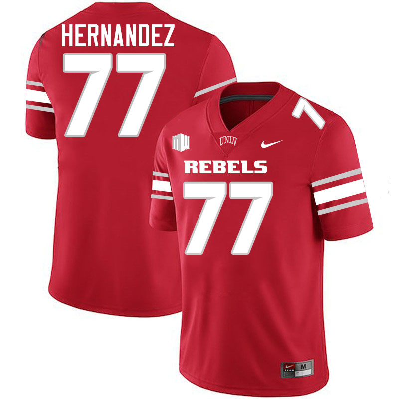 #77 Daniel Hernandez UNLV Rebels College Football Jersey Stitched-Scarlet